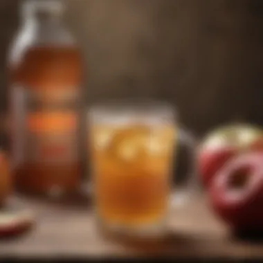 A glass of diluted apple cider vinegar drink
