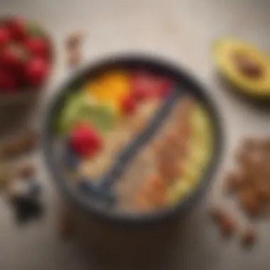 Incorporating Chia Seeds into Daily Meals Smoothie bowl topped with chia seeds, fruits, and nuts for a healthy diet