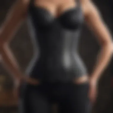 Illustration of a waist trainer worn by a model