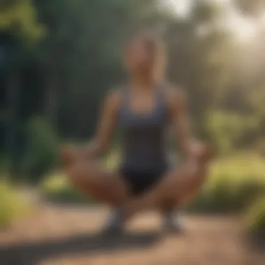 Mental Well-Being Through Movement Calm individual meditating outdoors