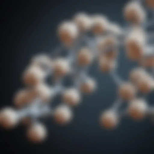 Illustration showcasing the structure of casein protein at a molecular level