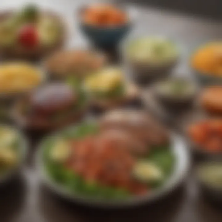 A layout of meal plans emphasizing whole foods and well-being