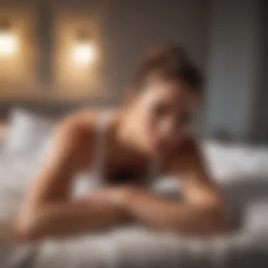 Stretching routine on a bed for flexibility